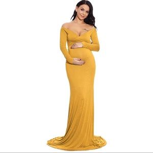 XL Yellow Maternity Gown (Photoshoot)
